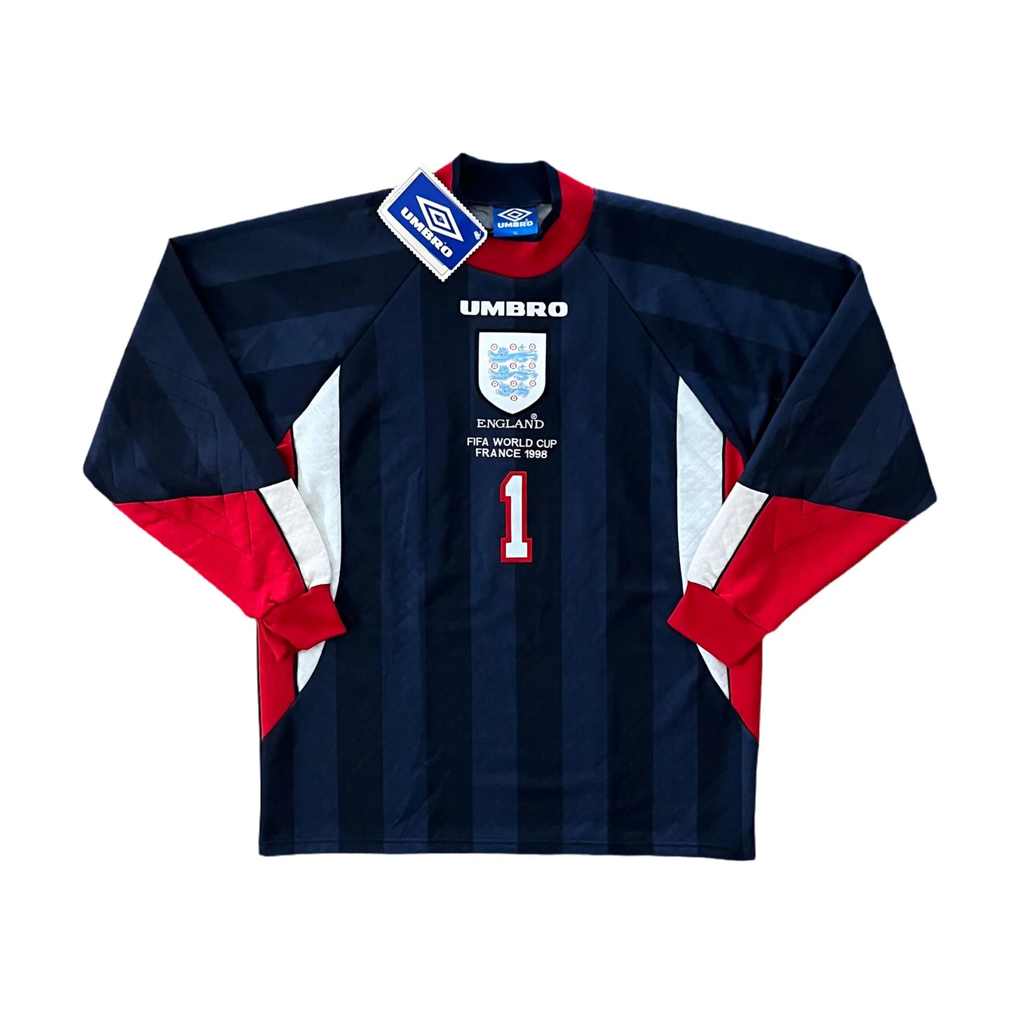1998-99 England Seaman "FIFA World Cup - France 1998" Goalkeeper Jersey NWT - (XL) | Umbro