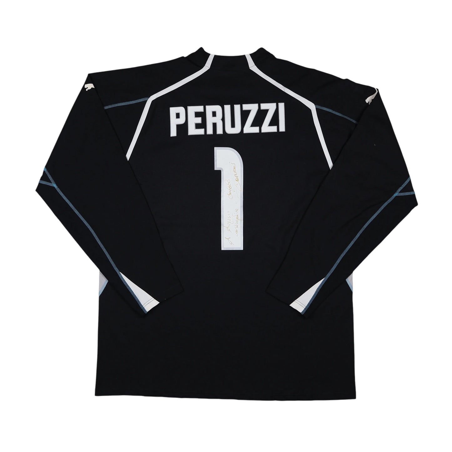 2005-06 Lazio Peruzzi Match Issue/Worn Signed Goalkeeper Jersey - (XXL) | Puma