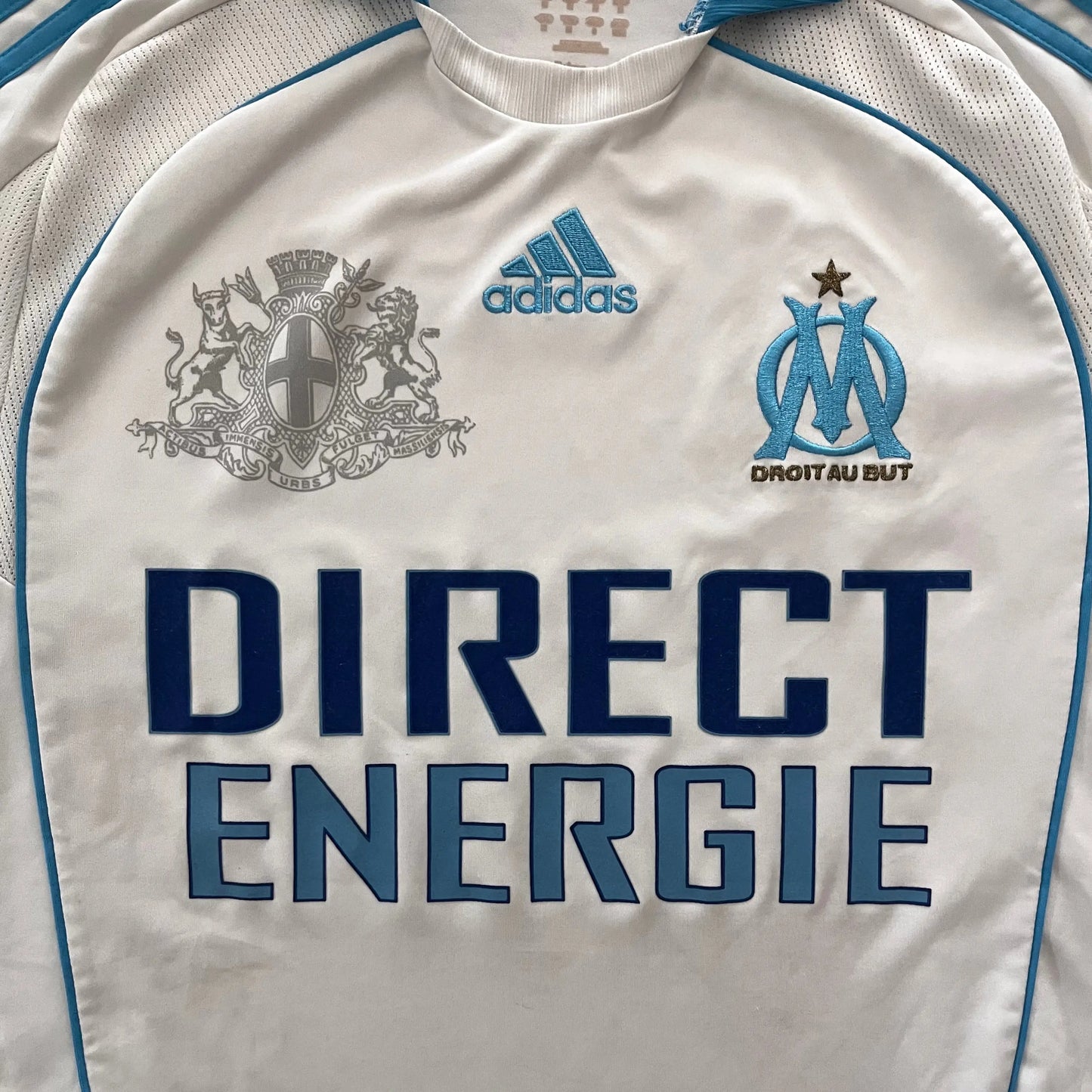2008-09 Olympique Marseille Home Jersey - (M) | Adidas