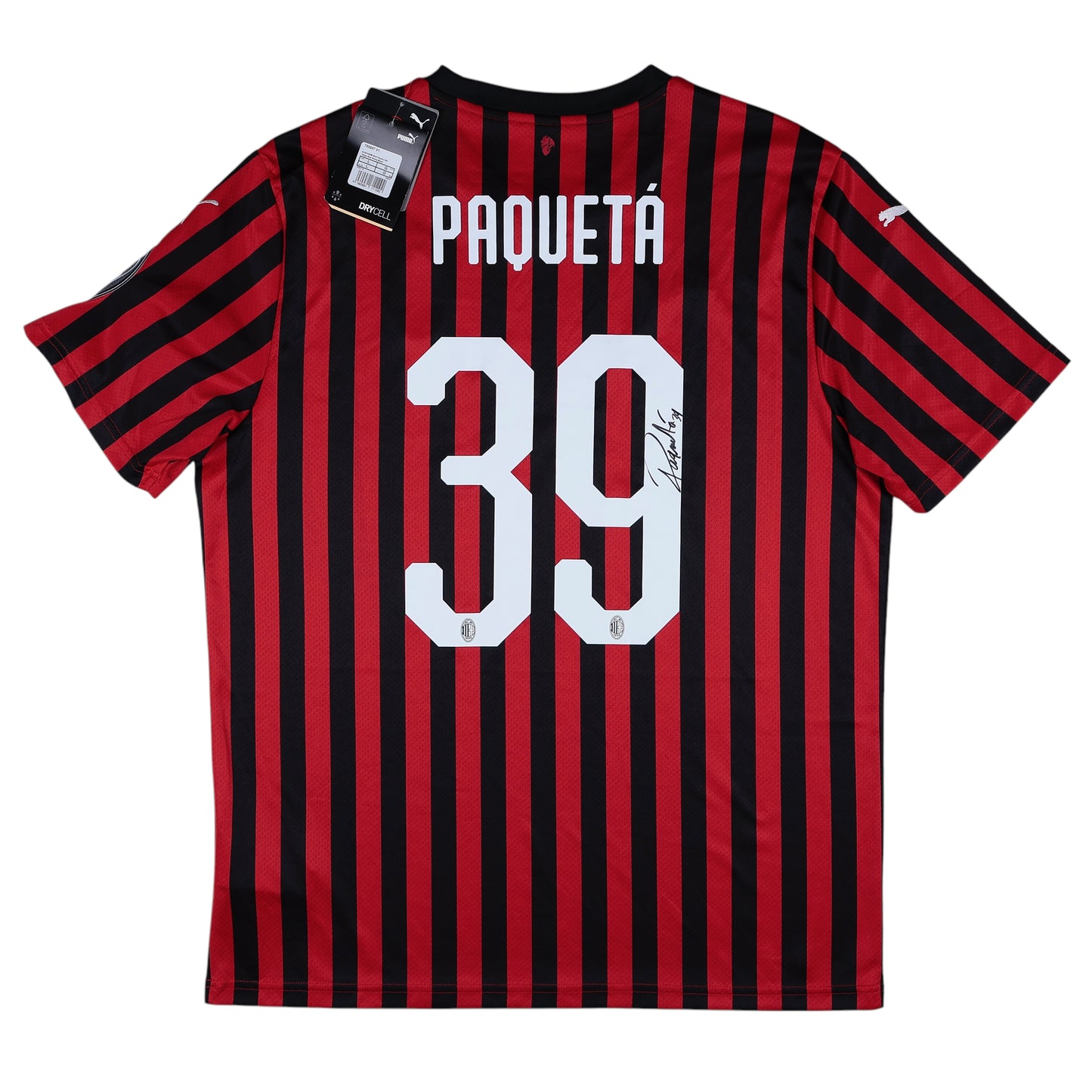 2019-20 AC Milan Home Paqueta Signed Jersey NWT - (L) | Football Shirt Union | Vintage Soccer Jersey Shop