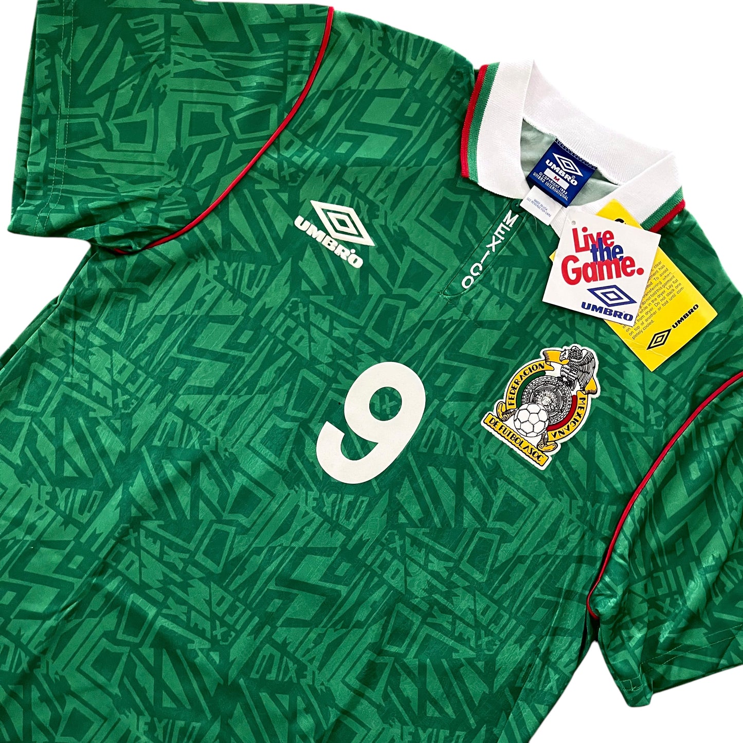 1993-94 Mexico Home Jersey #9 (Hugo Sanchez) NWT - (M)