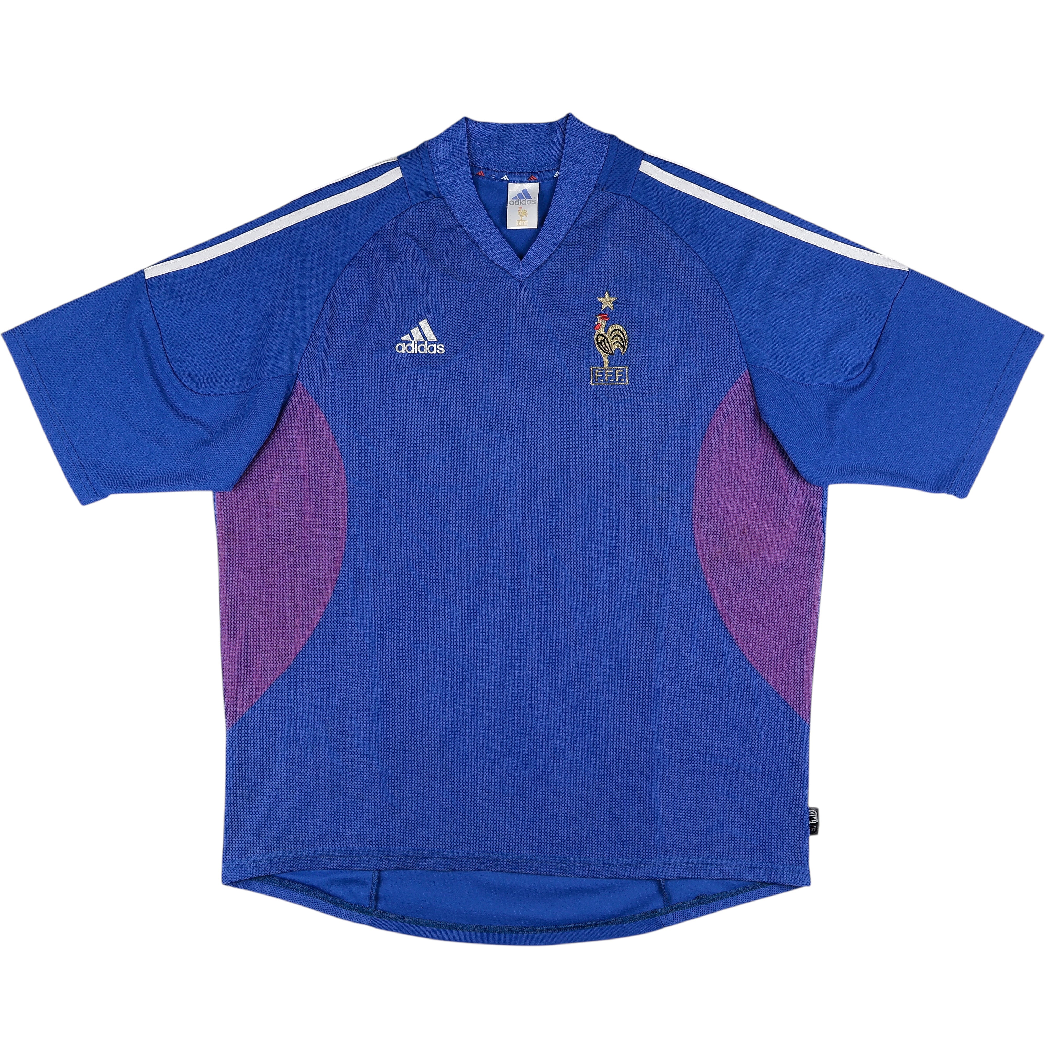 ウェア 2002 France Offical jersey Vintage 2002 World Cup Adidas France Blue Home Jersey