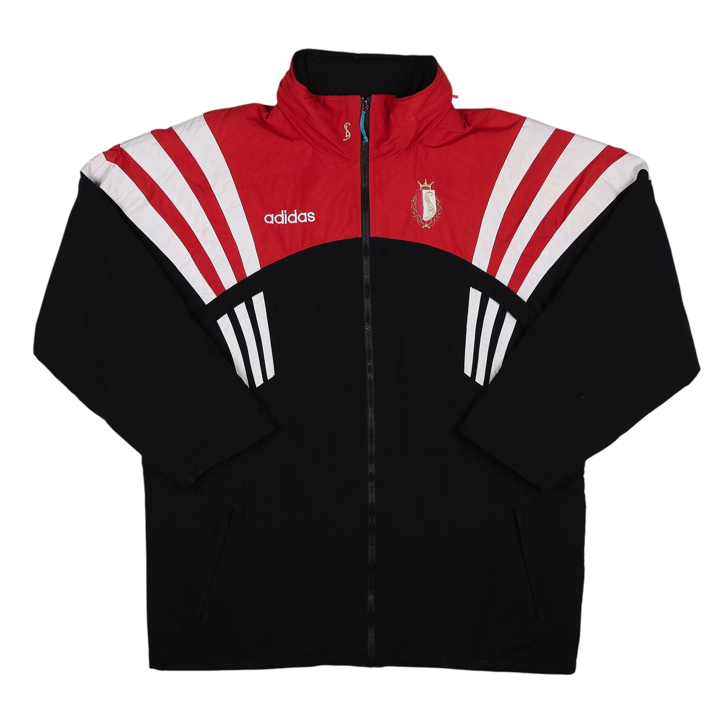 1996-97 Standard Liege Adidas Padded Bench Coat - (XL) | Adidas| Added Time Kits Vintage Soccer Jersey Shop