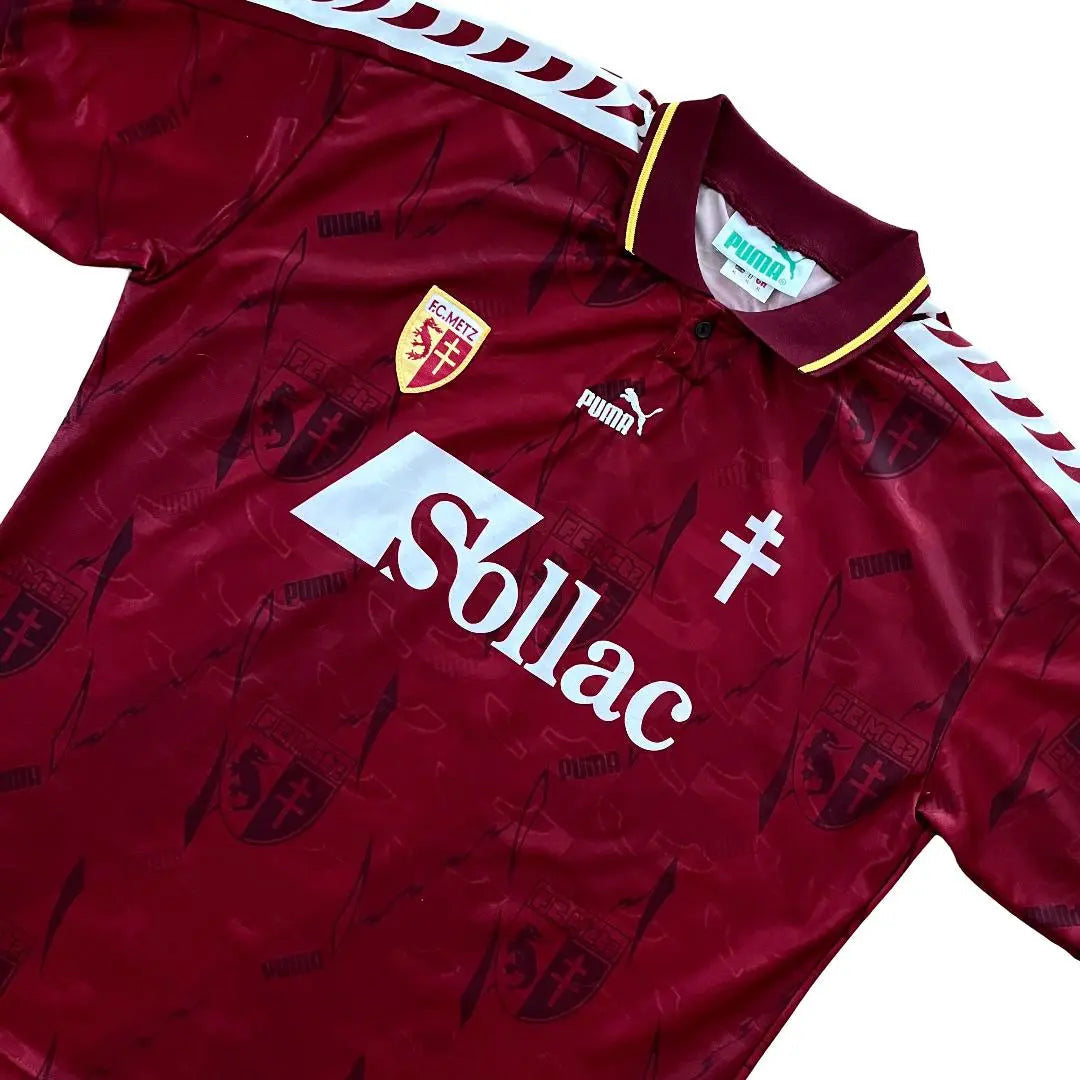 1996-97 FC Metz Home Jersey - (XL) | Puma| Added Time Kits Vintage Soccer Jersey Shop