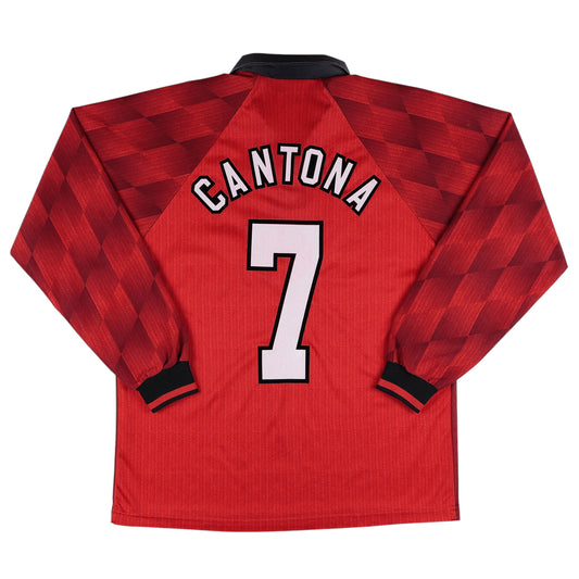 1996-98 Manchester United Cantona L/S Home Jersey - (M)