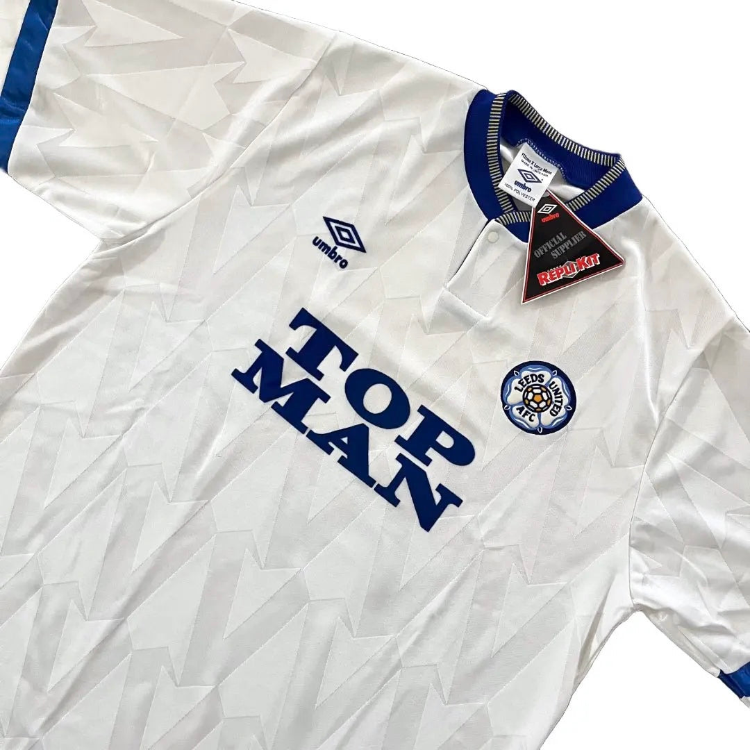 1990-92 Leeds United Home Jersey NWT - (XL) | Umbro| Added Time Kits Vintage Soccer Jersey Shop