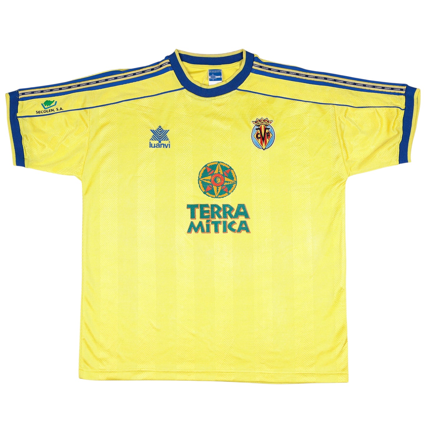 1998-99 Villarreal Home Jersey | Luanvi| Added Time Kits Vintage Soccer Jersey Shop