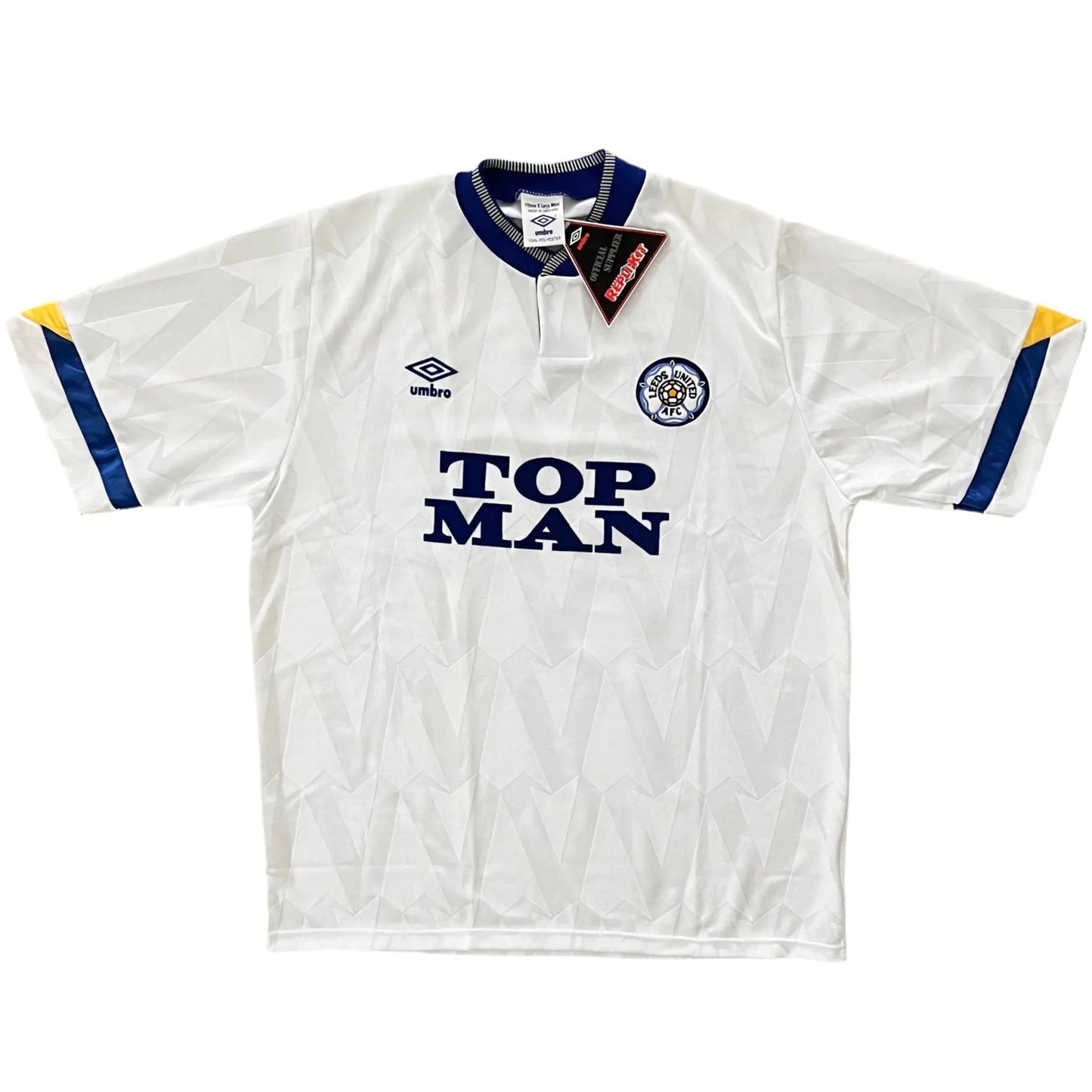 1990-92 Leeds United Home Jersey NWT - (XL) | Umbro| Added Time Kits Vintage Soccer Jersey Shop