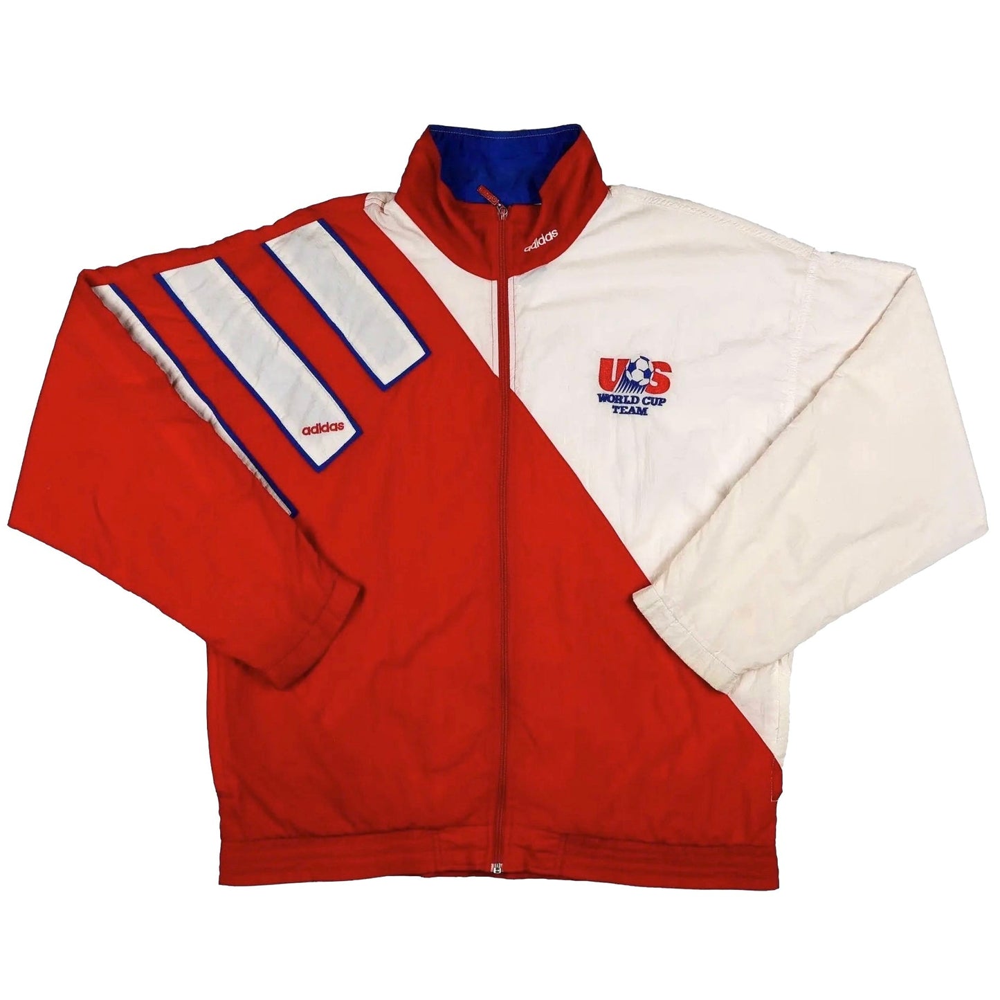 1992-94 USA World Cup Track Jacket - (L) | Adidas| Added Time Kits Vintage Soccer Jersey Shop
