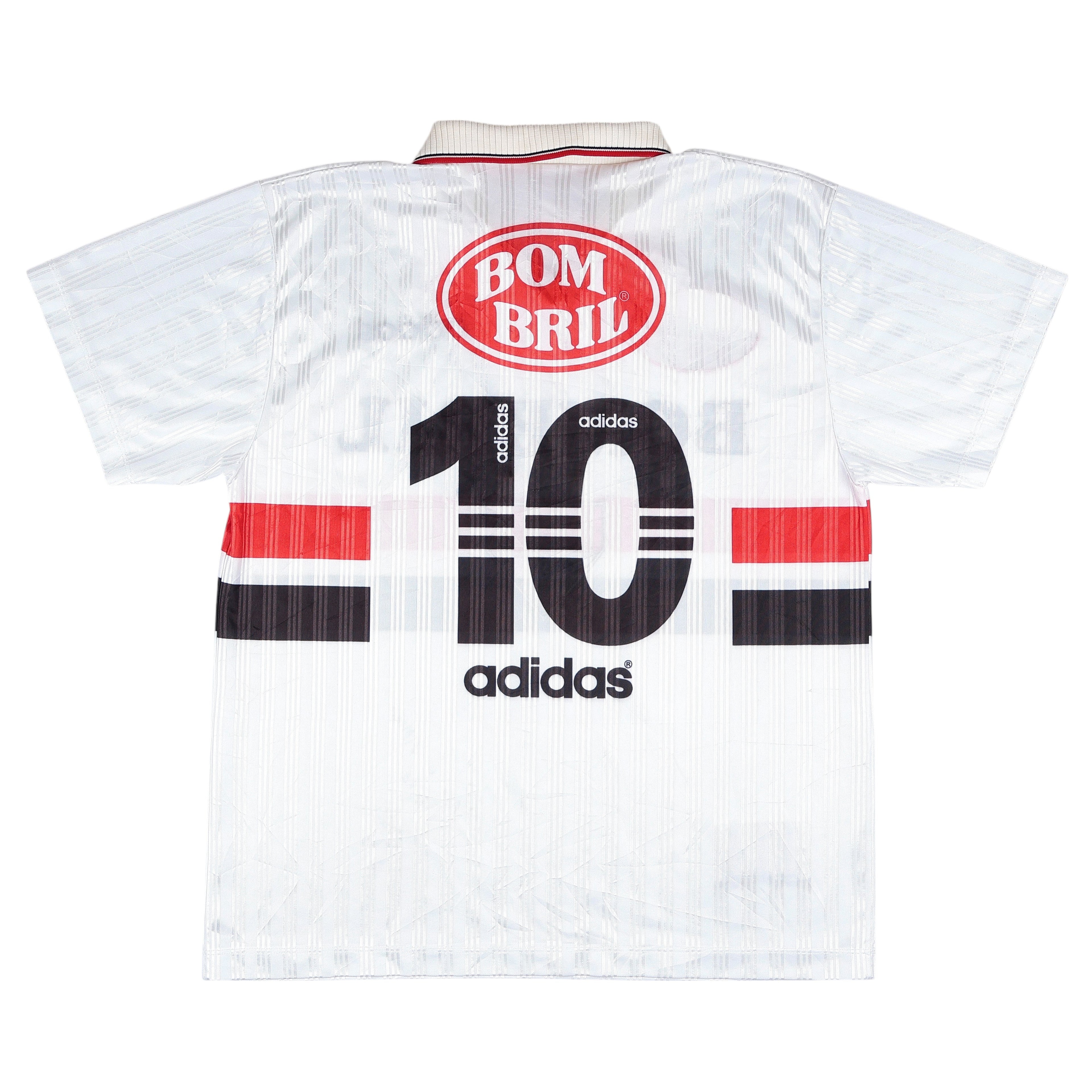 1998 Sao Paulo Signed Home Jersey #10 - (L) | Adidas| Added Time Kits Vintage Soccer Jersey Shop