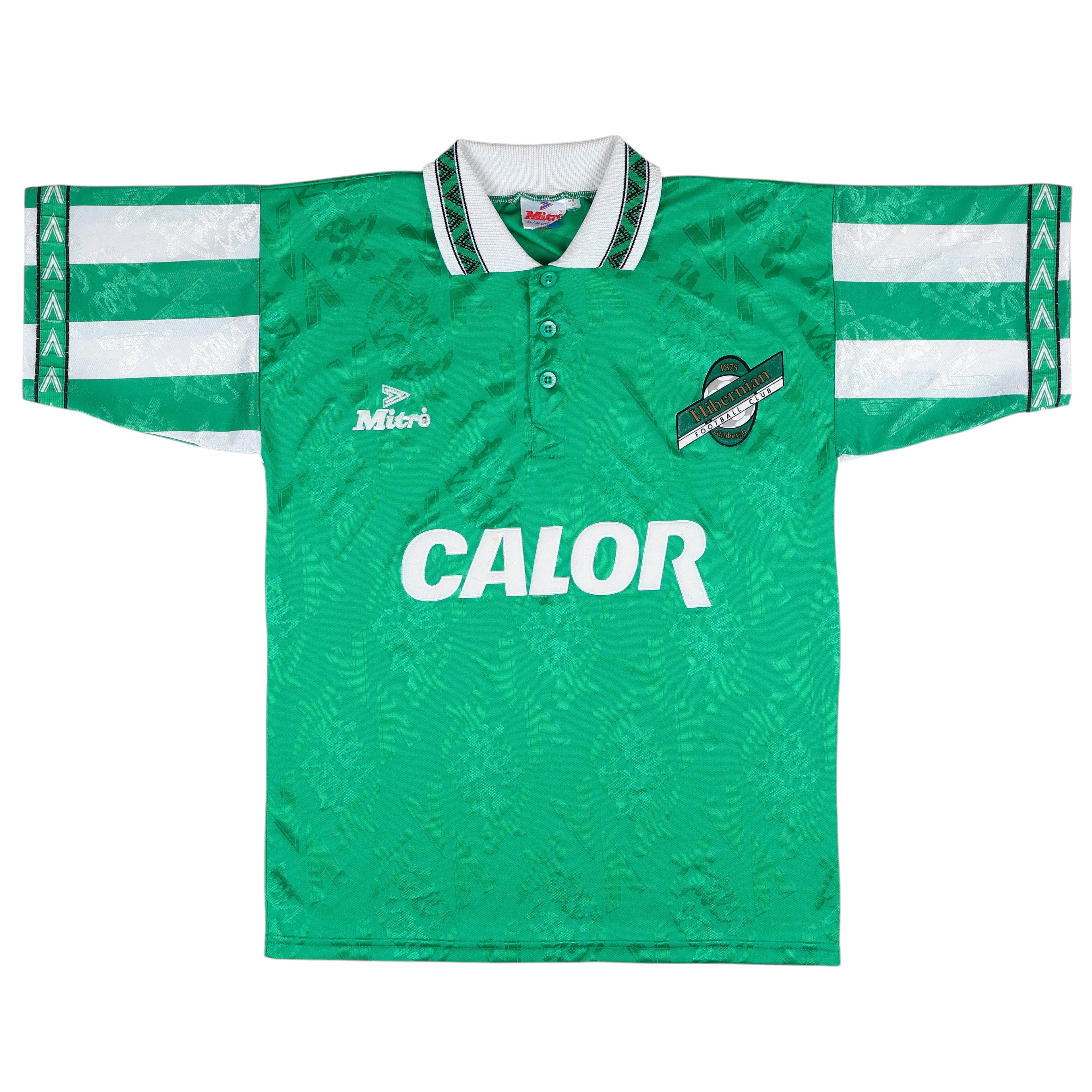 1994-96 Hibernian Home Jersey - (S) | Mitre| Added Time Kits Vintage Soccer Jersey Shop