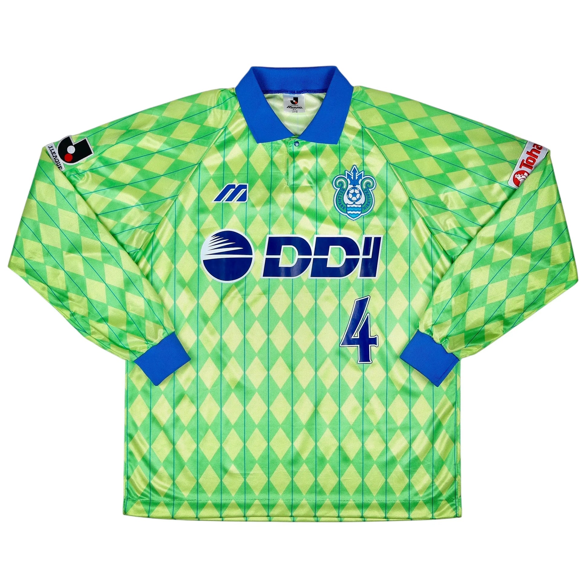 1993-96 Shonan Bellmare L/S Home Jersey #4 - (L) | Mizuno