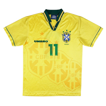 1994-95 Brazil Home Jersey #11 (3 Stars) - (M) | Umbro