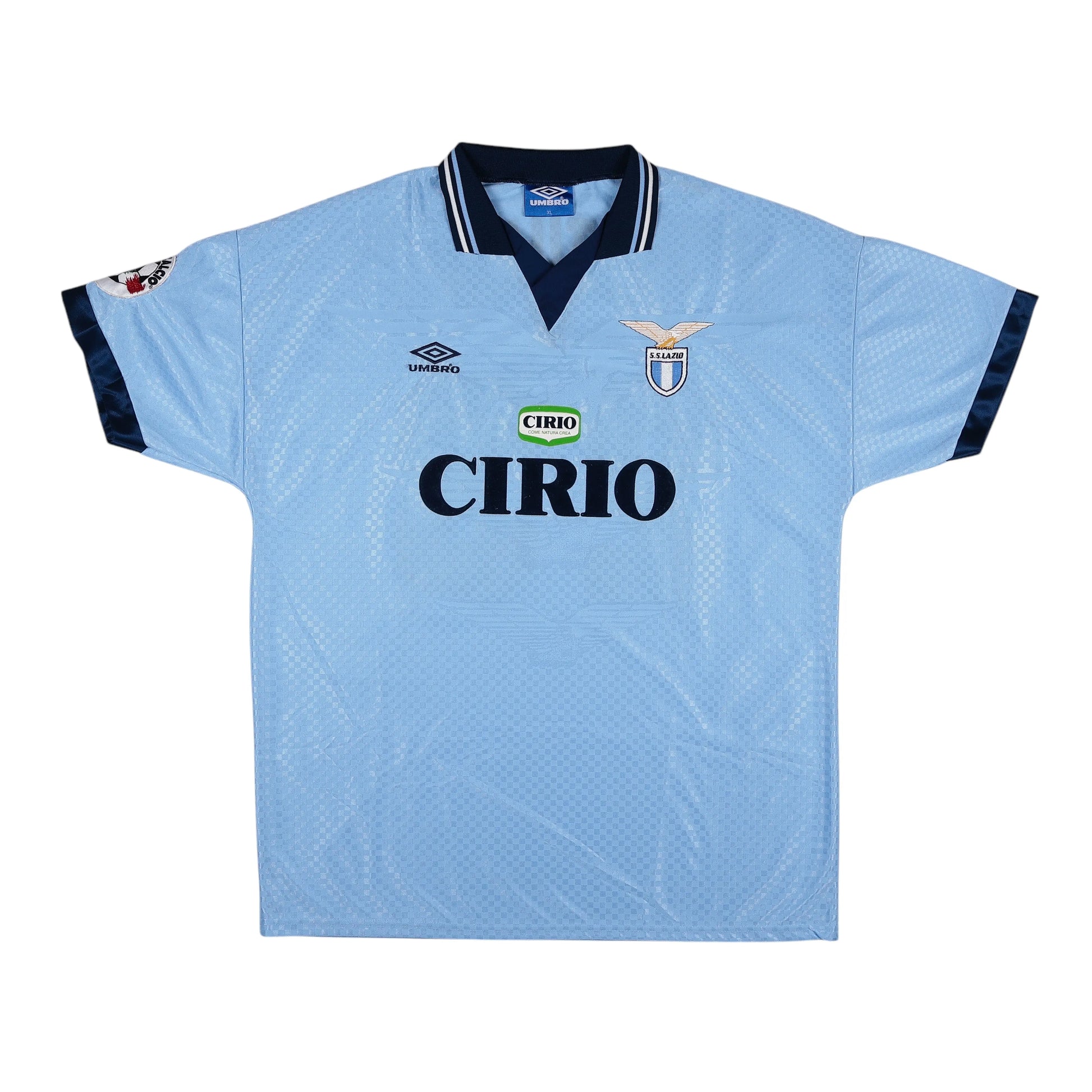 1996-97 Lazio Venturin Match Issue/Worn Home Jersey - (L) | Umbro