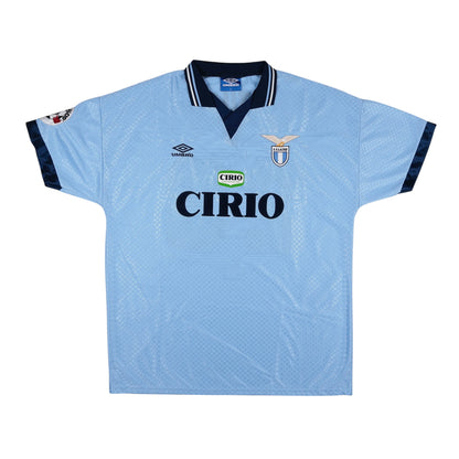 1996-97 Lazio Venturin Match Issue/Worn Home Jersey - (L) | Umbro