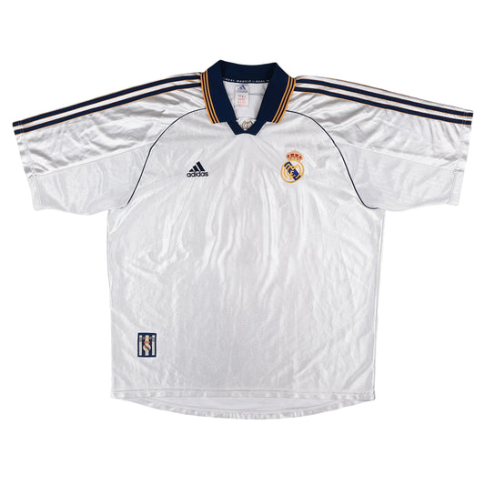 1998-00 Real Madrid Home Jersey - (XL) | Adidas