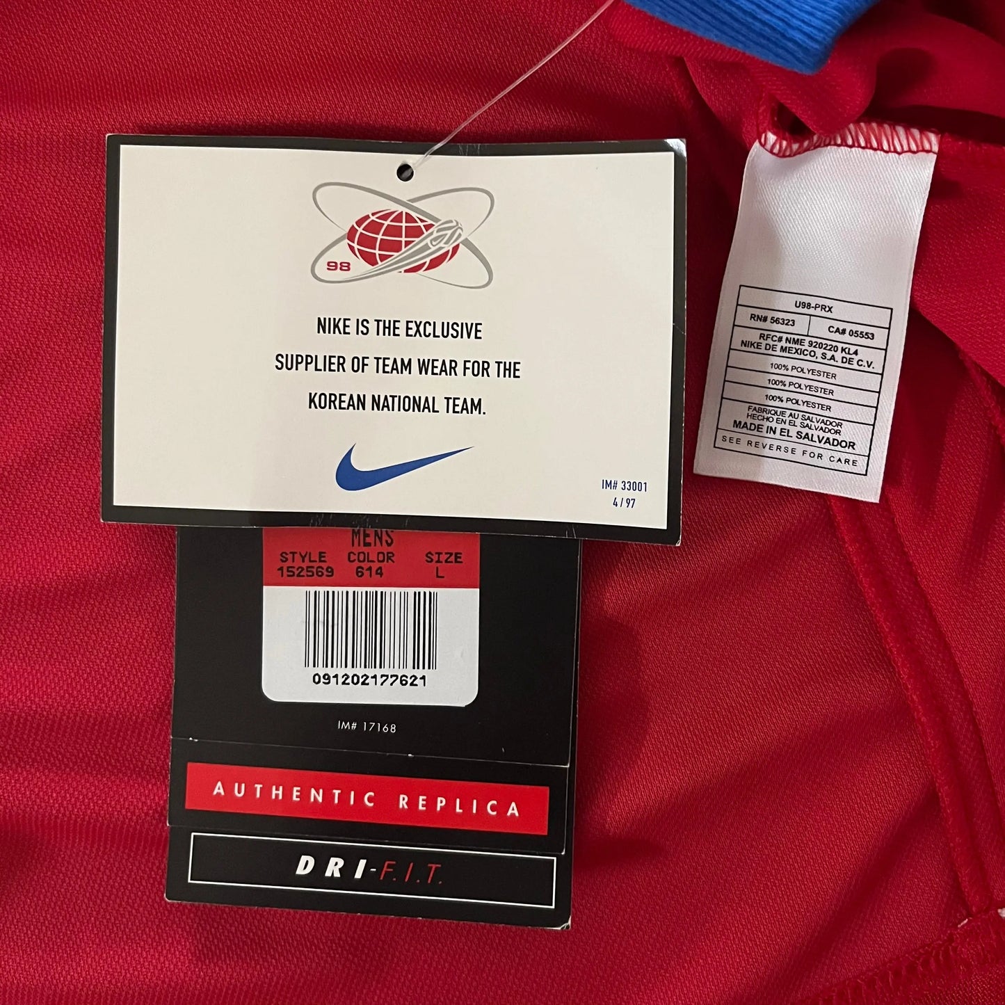 1998-99 South Korea Home Jersey NWT - (L) | Nike