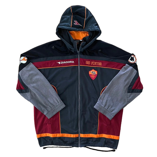 1997-98 AS Roma Diadora Track Jacket - (XL) | Diadora| Added Time Kits Vintage Soccer Jersey Shop