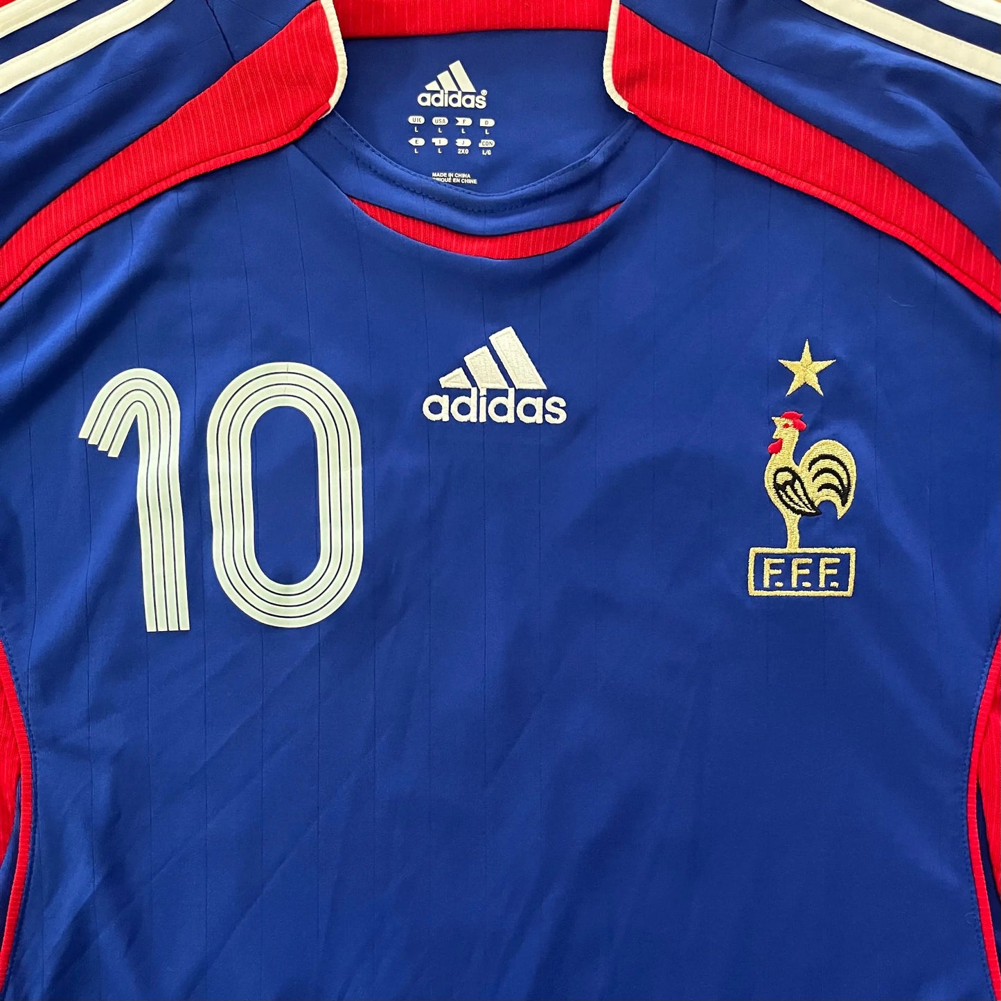 2006-07 France Zidane Home Jersey - (L) | Adidas