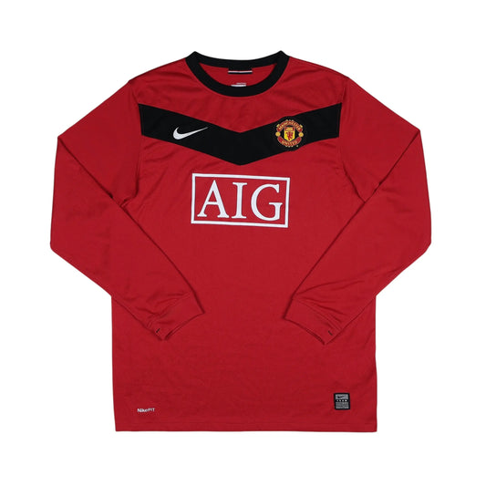 2009-10 Manchester United L/S Home Jersey - (YXL) | Nike