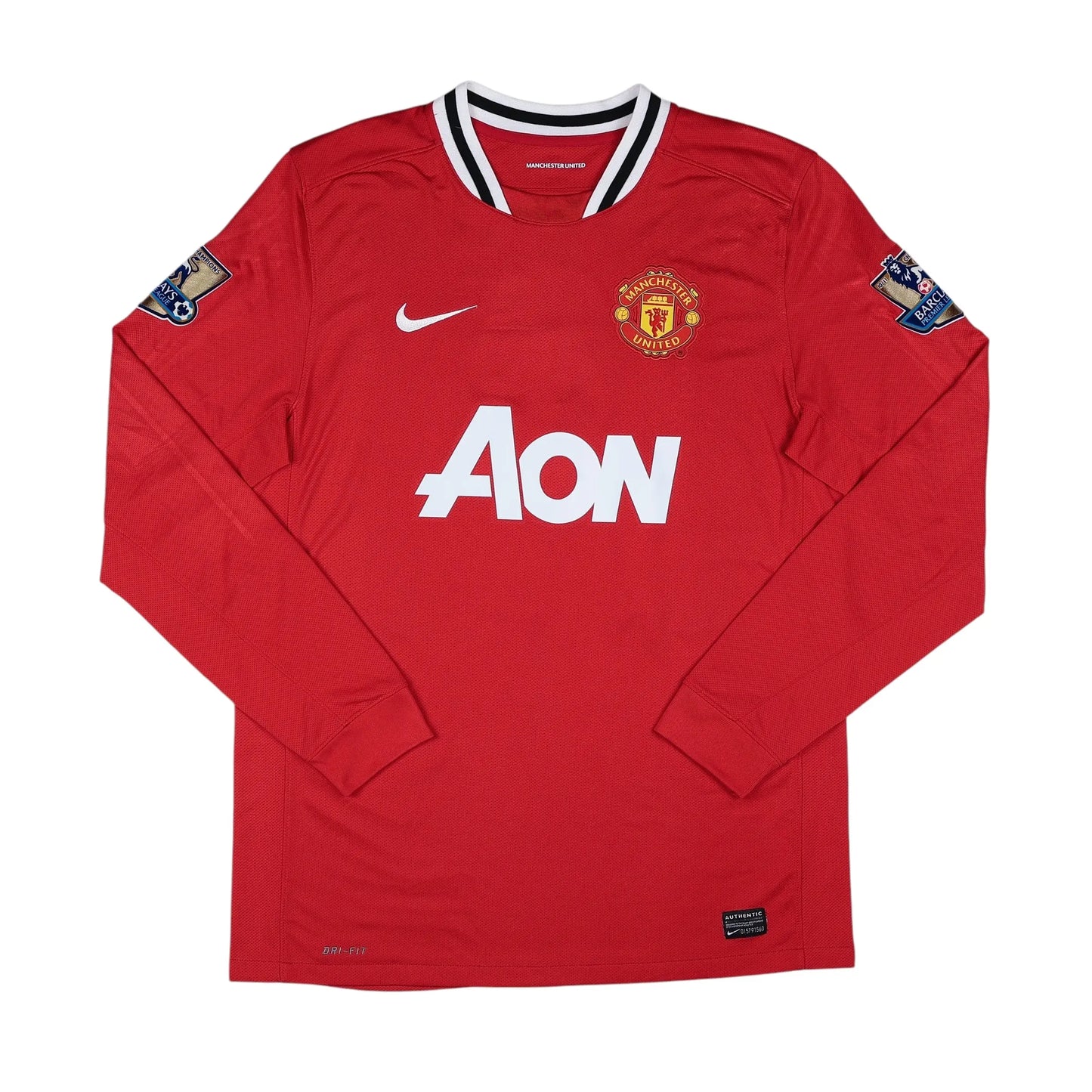 2011-12 Manchester United Vidic L/S Home Jersey - (L) | Nike