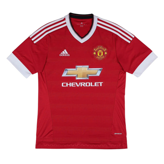 2015-16 Manchester United Home Jersey - (S) | Adidas