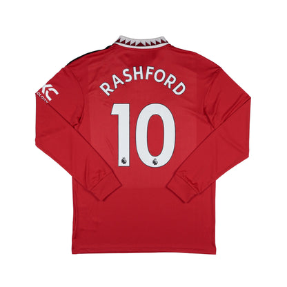 2022-23 Manchester United Rashford L/S Home Jersey NWT - (M) | Adidas