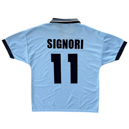 1995-96 Lazio Signori Home Jersey - (L) | Umbro| Added Time Kits Vintage Soccer Jersey Shop