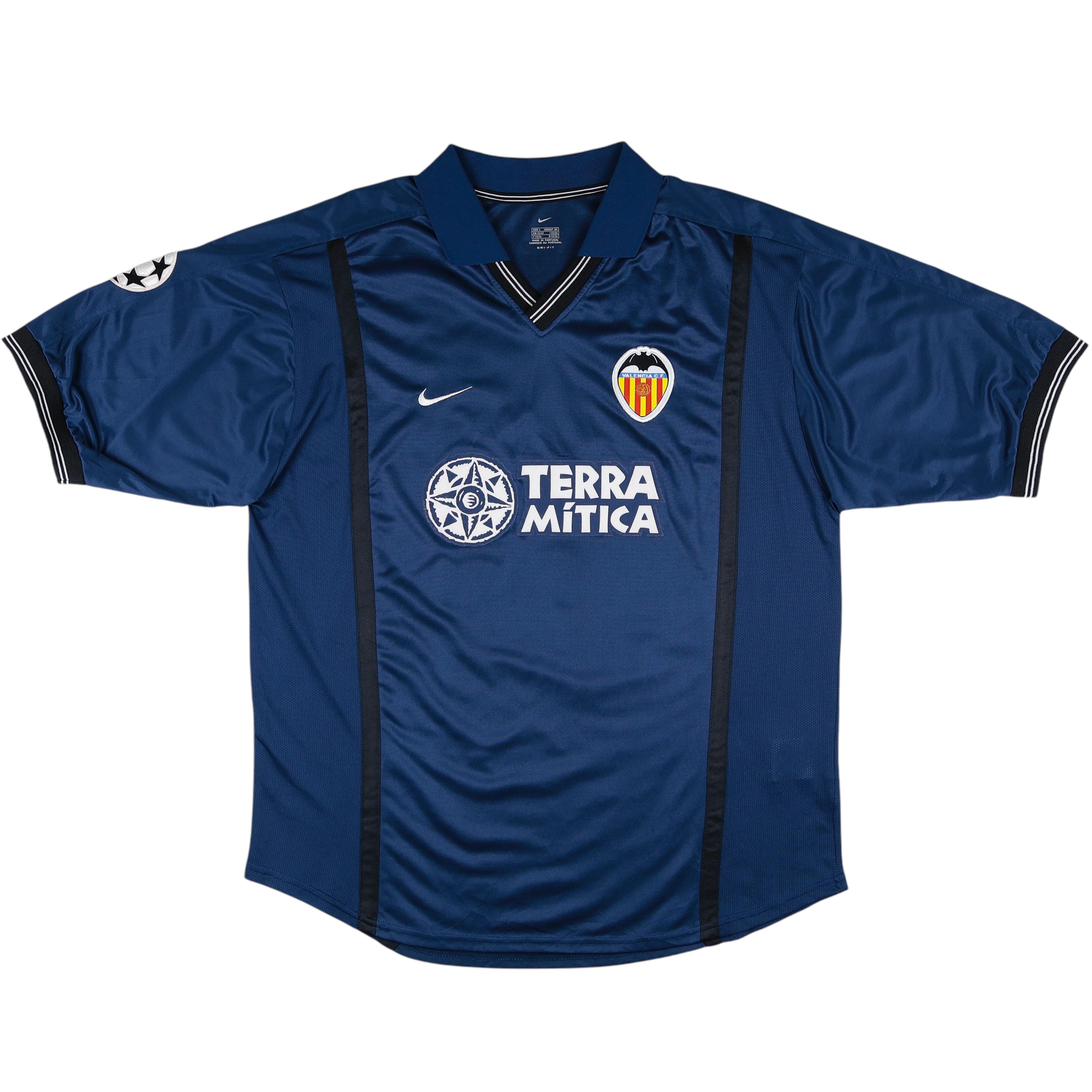 2000-01 Valencia Albelda *Match Worn/Issued* Away Jersey - (L)