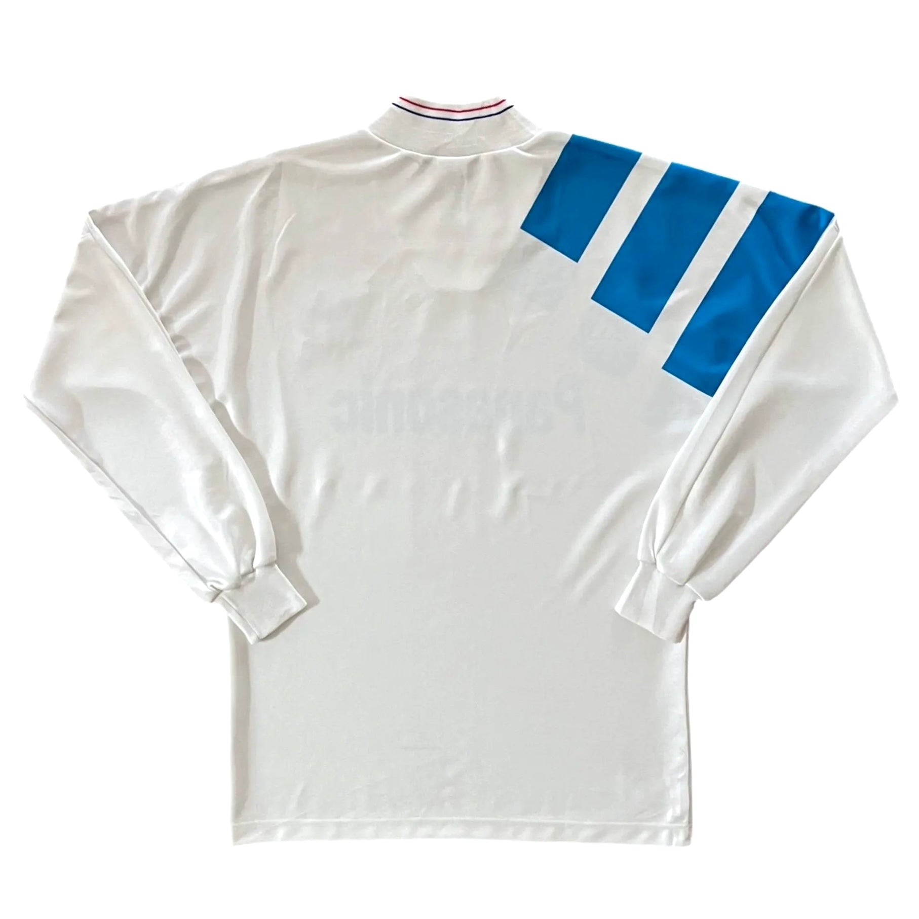 1991-92 Marseille L/S Home Jersey - (S) | Adidas| Added Time Kits Vintage Soccer Jersey Shop