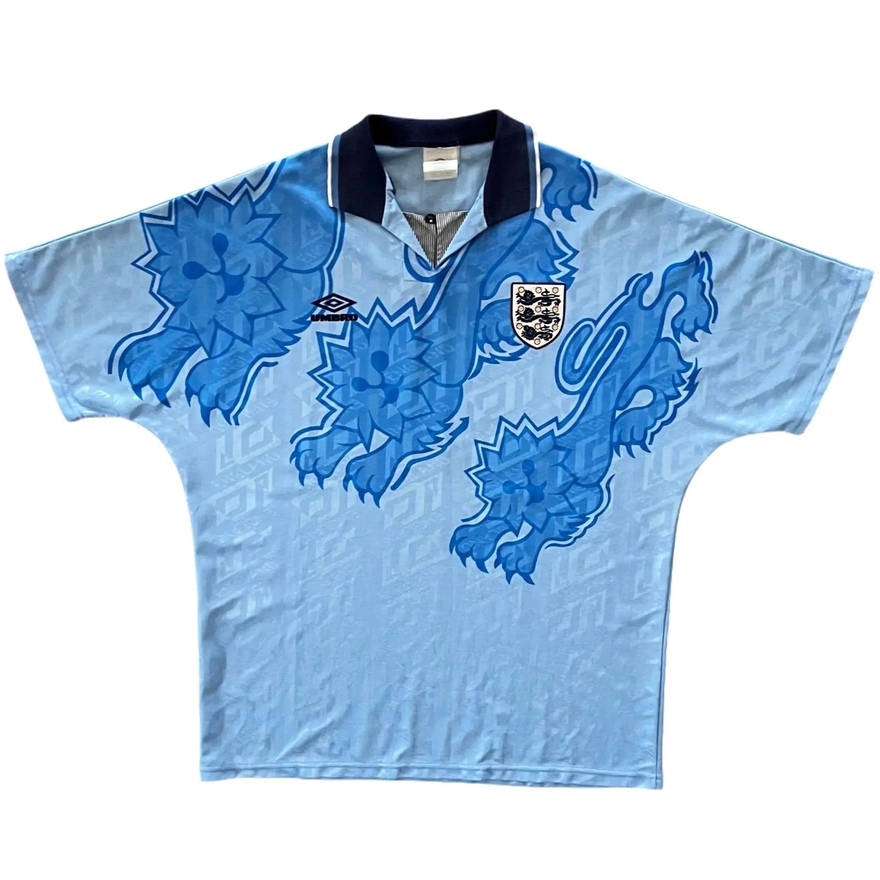 1992-93 England Third Jersey #8 (Gascoigne) - (XL) | Umbro| Added Time Kits Vintage Soccer Jersey Shop