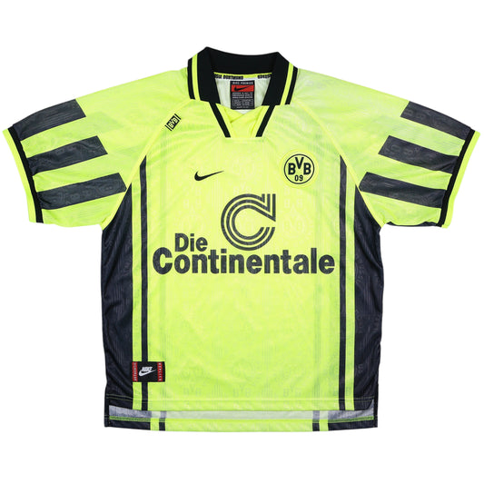 1996-97 Borussia Dortmund Home Shirt - (XL) | Nike| Added Time Kits Vintage Soccer Jersey Shop