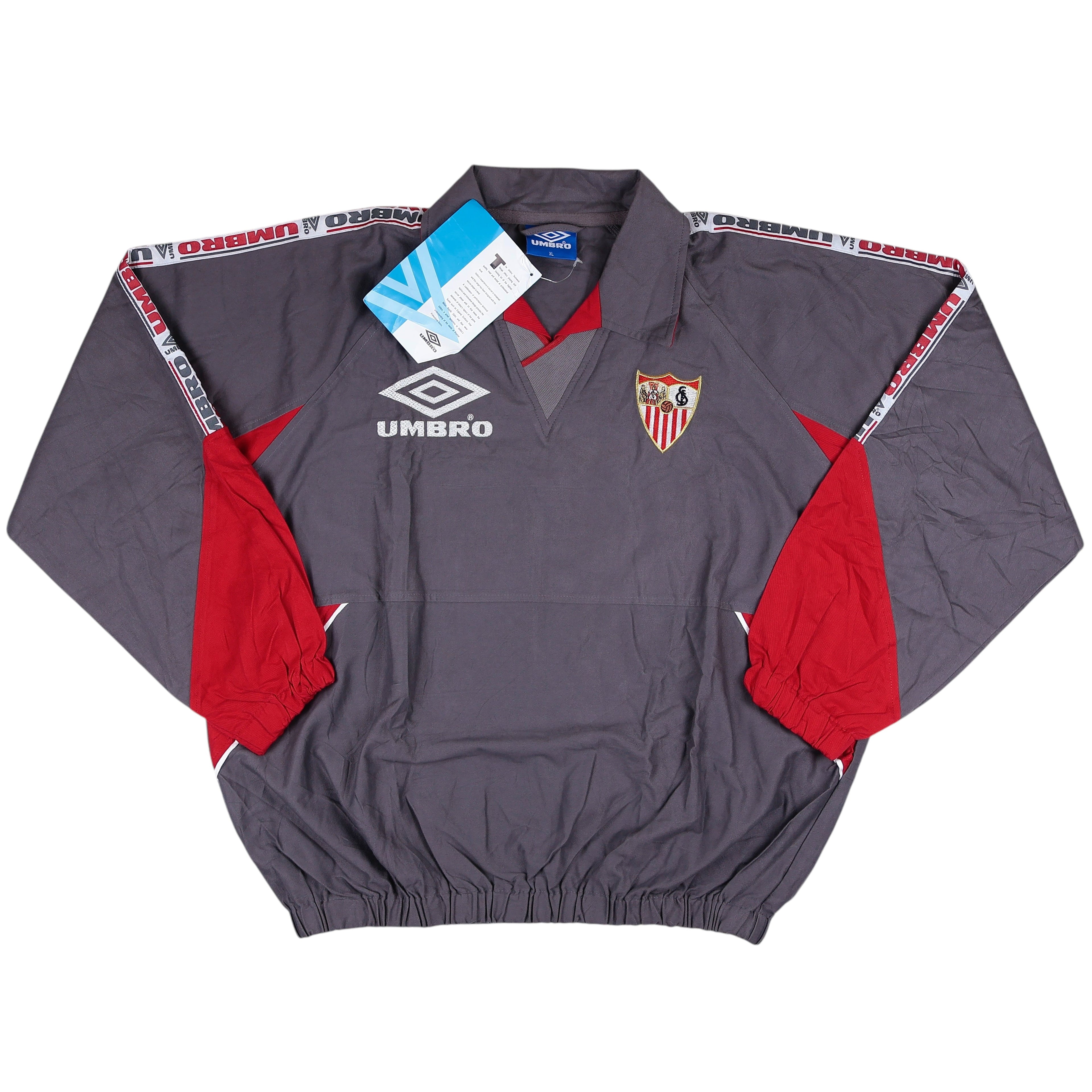 1998-99 Sevilla Training Jacket *w/tags* - (XL) | Umbro| Added Time Kits Vintage Soccer Jersey Shop