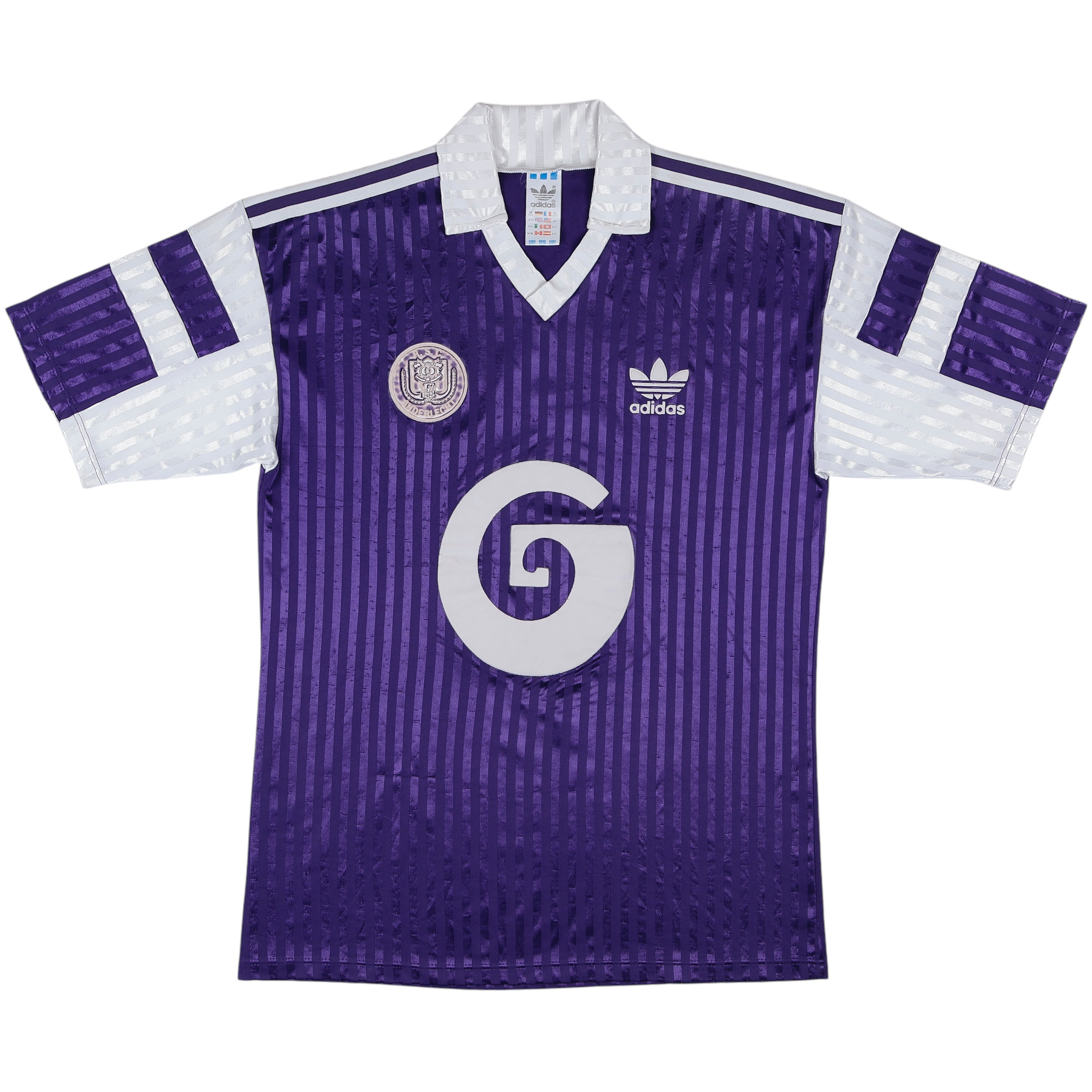 Anderlecht Home Maillot de foot 1994 - 1995. Sponsored by Generale Bank Anderlecht Home Maillot de foot 1994 - 1995. Sponsored by Generale Bank