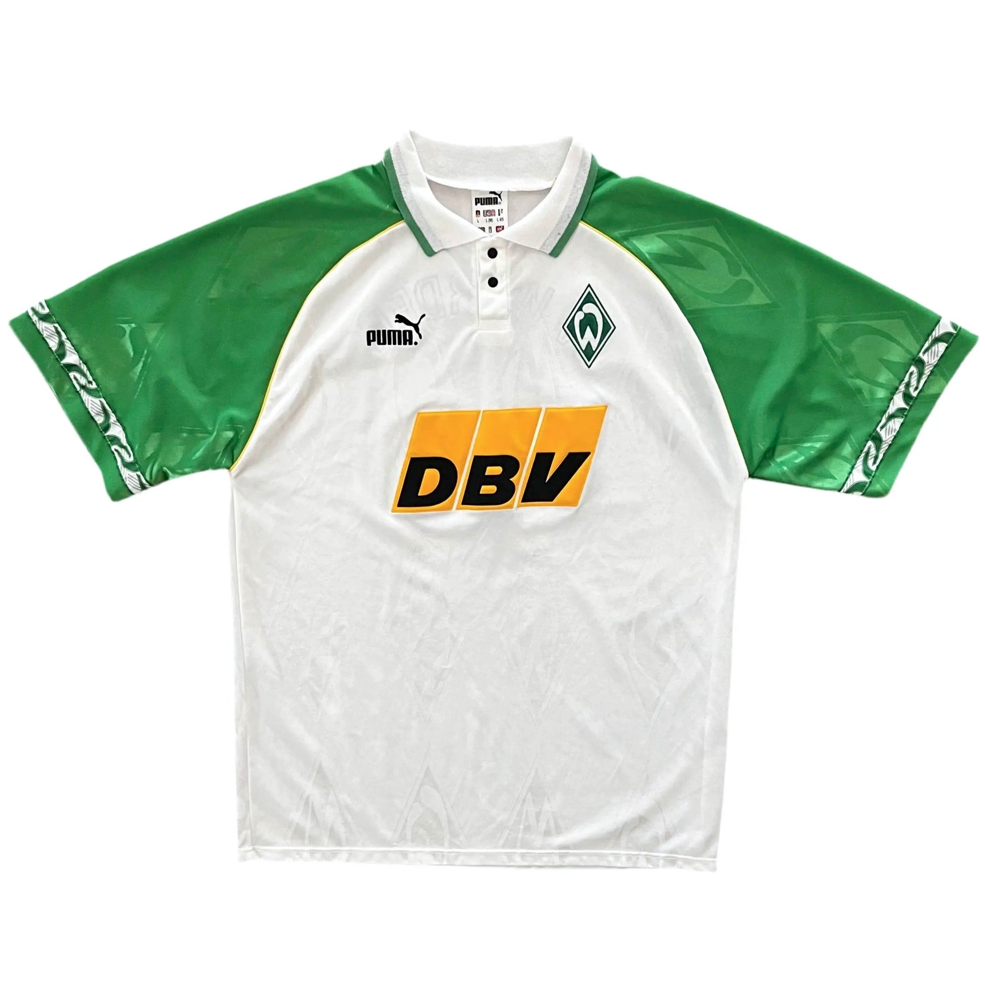 1995-96 Werder Bremen Home Jersey - (L) | Puma| Added Time Kits Vintage Soccer Jersey Shop