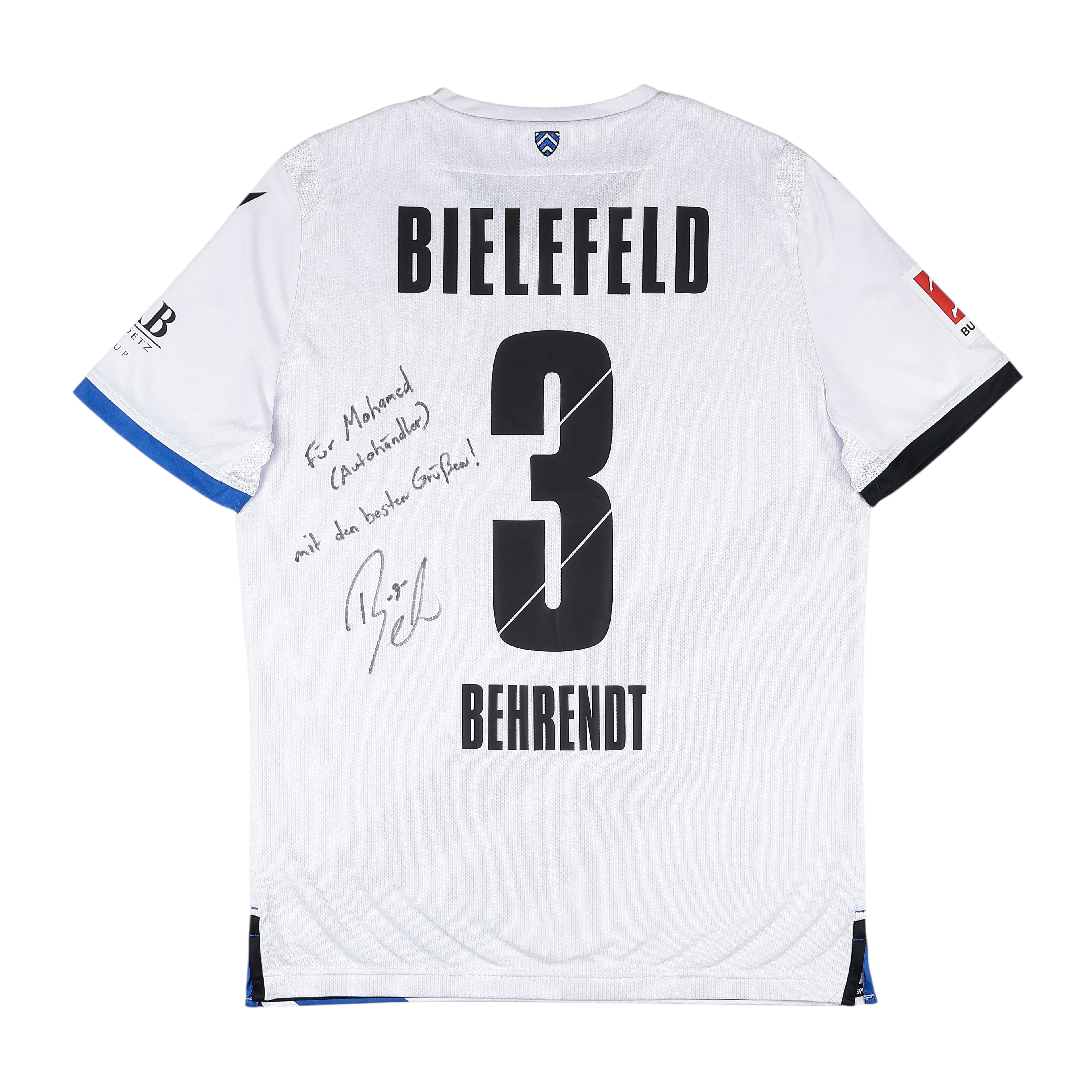 2020-21 Arminia Bielefeld *Match Worn* Behrendt Away Jersey - (XL)