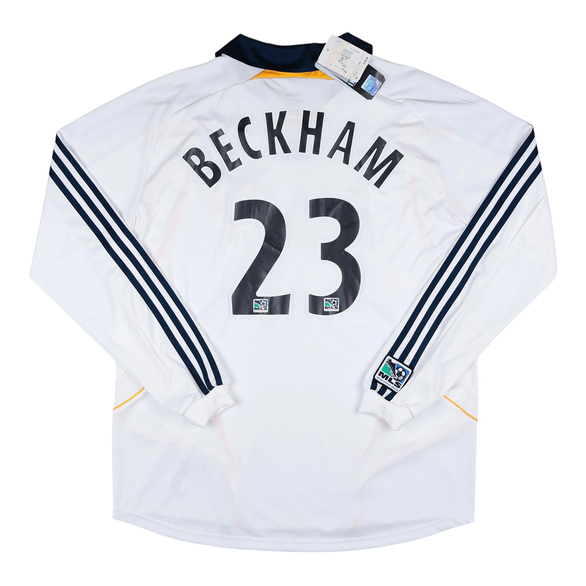 2007-08 LA Galaxy Beckham L/S Home Jersey W/ Tags - (XL) | Football Shirt Union | Vintage Soccer Jersey Shop