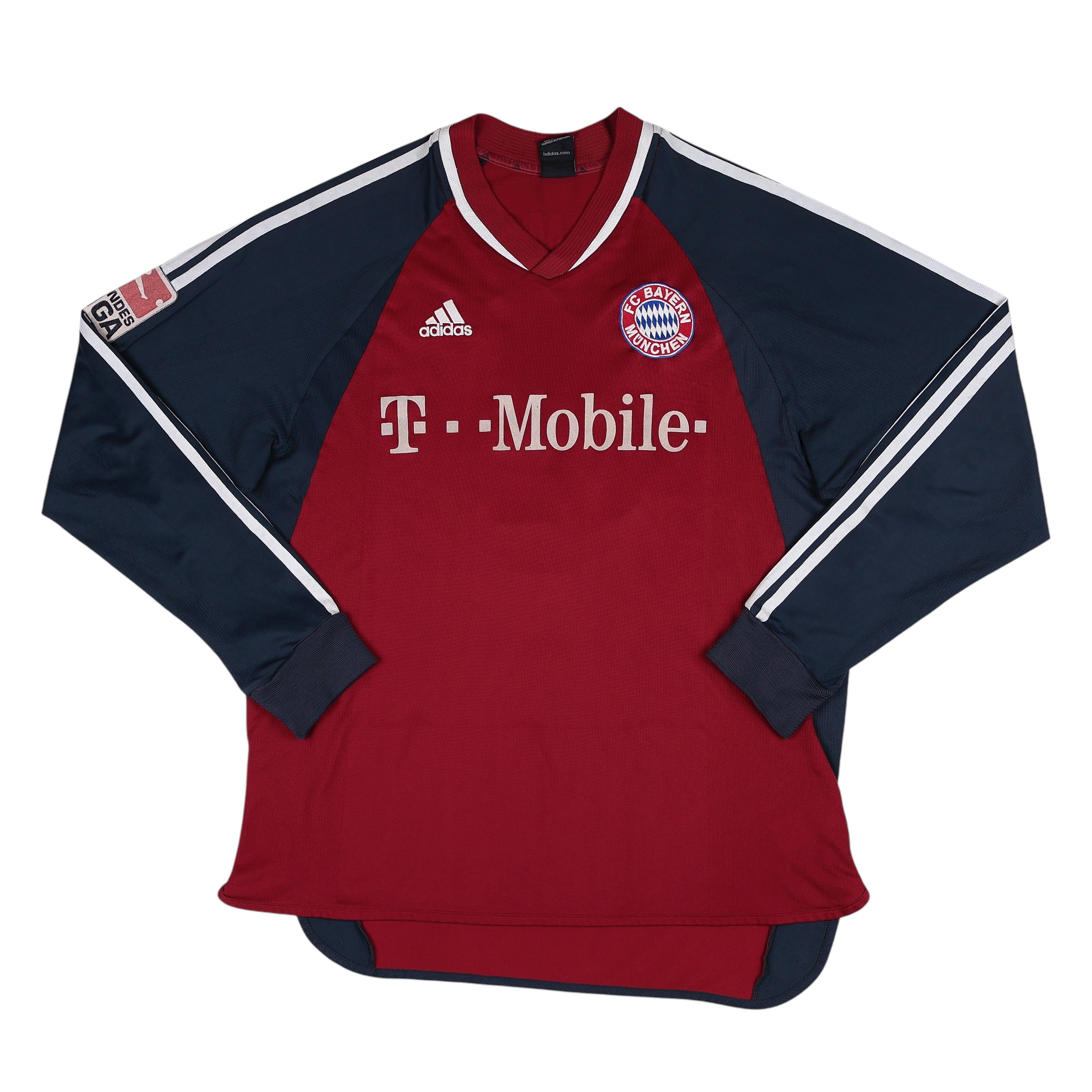 2002-03 Bayern Munich Player Issue L/S Home Jersey #4 - (XL) | Adidas| Added Time Kits Vintage Soccer Jersey Shop