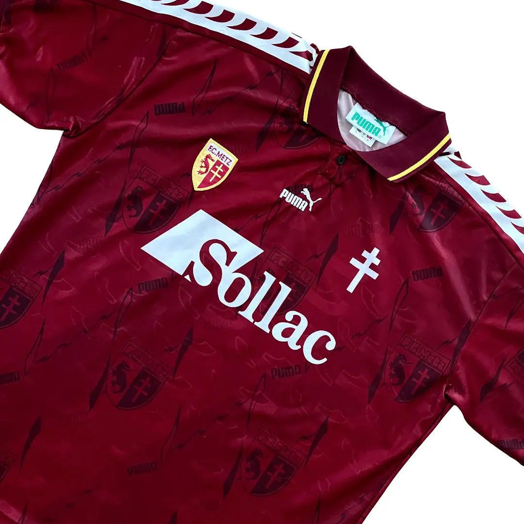 1996-97 FC Metz Home Jersey - (XL) | Puma| Added Time Kits Vintage Soccer Jersey Shop