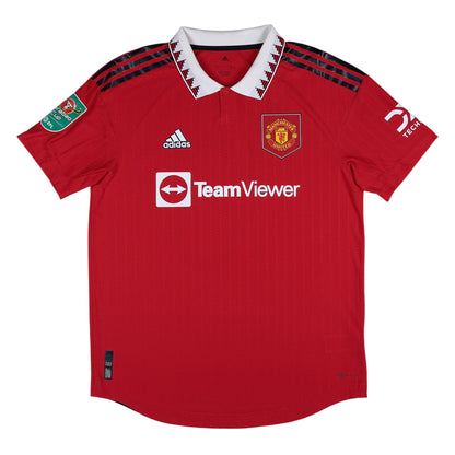 2022-23 Manchester United Casemiro Carabao Cup Player Version Home Jersey NWT - (L) | Football Shirt Union | Vintage Soccer Jersey Shop