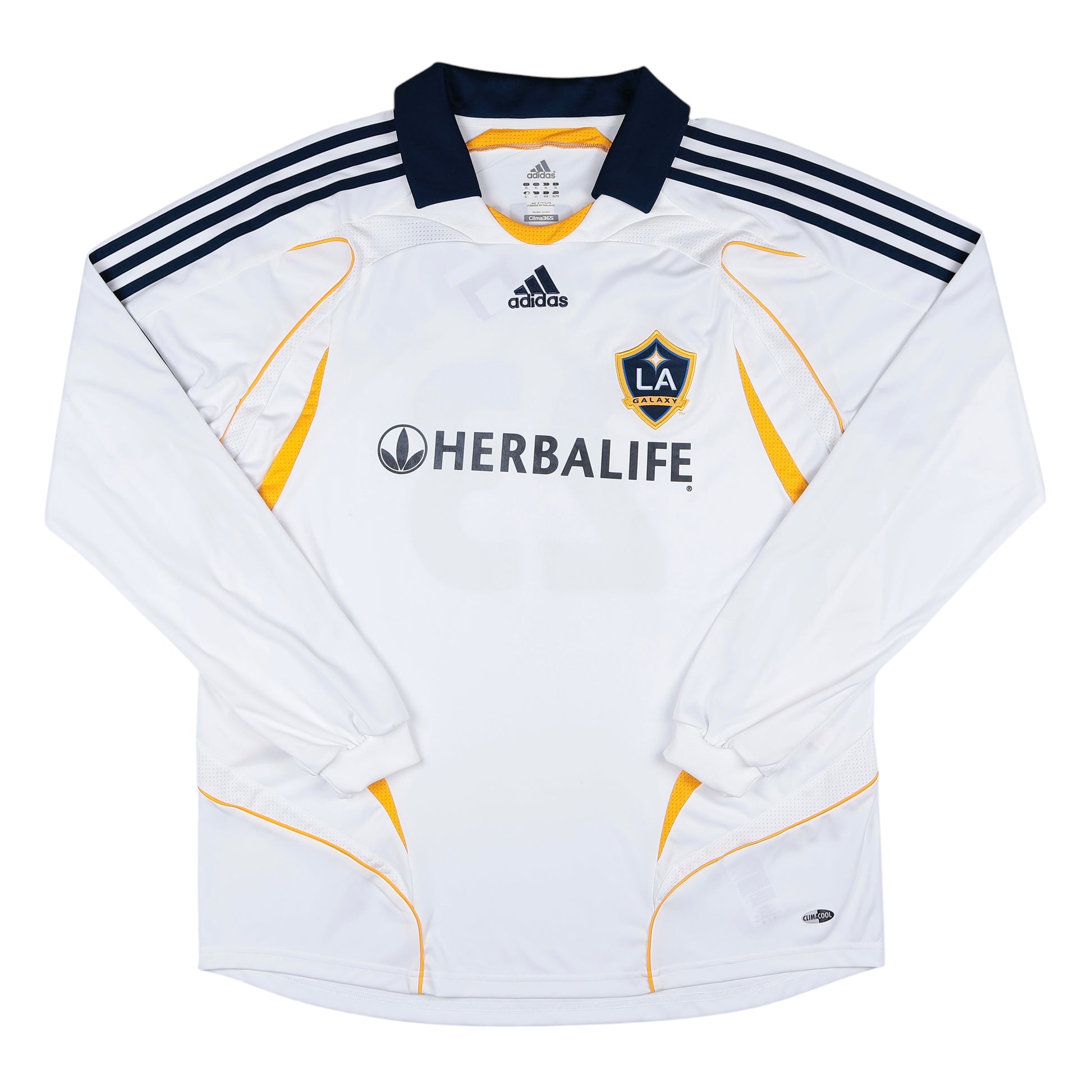 2007-08 LA Galaxy Beckham L/S Home Jersey W/ Tags - (XL) | Football Shirt Union | Vintage Soccer Jersey Shop