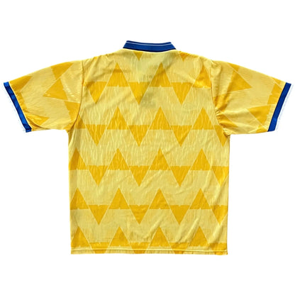 1989-91 Leeds United Away Jersey - (L) | Umbro| Added Time Kits Vintage Soccer Jersey Shop