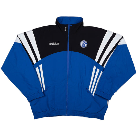 1996-97 Schalke Adidas Training Jacket - (XL) | Adidas| Added Time Kits Vintage Soccer Jersey Shop