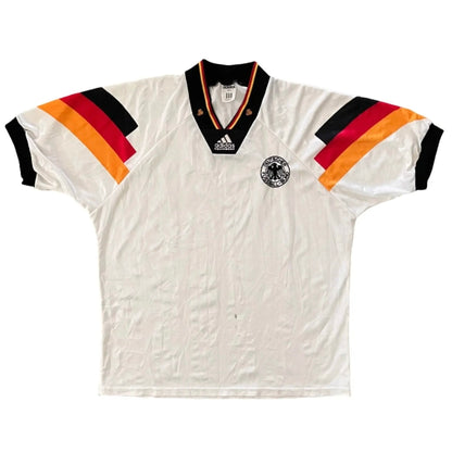 1992-93 Germany Home Jersey - (L) | Adidas| Added Time Kits Vintage Soccer Jersey Shop