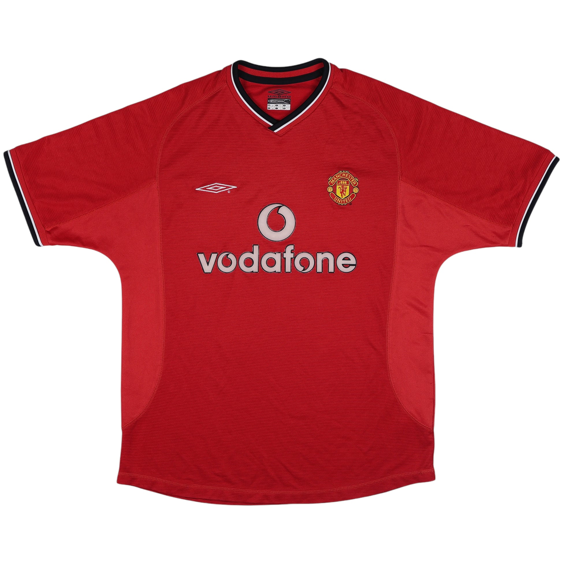 2000-02 Manchester United Home Jersey - (L) | Umbro| Added Time Kits Vintage Soccer Jersey Shop