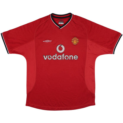 2000-02 Manchester United Home Jersey - (L) | Umbro| Added Time Kits Vintage Soccer Jersey Shop