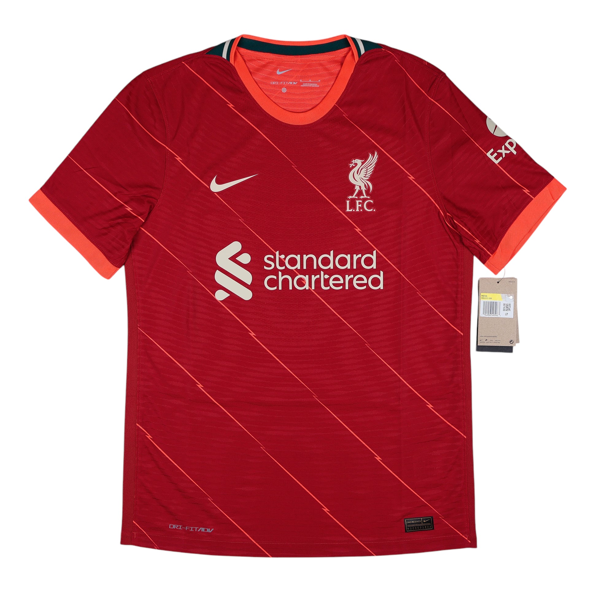 2021-22 Liverpool Player Version Home Jersey - (M) | Football Shirt Union | Vintage Soccer Jersey Shop