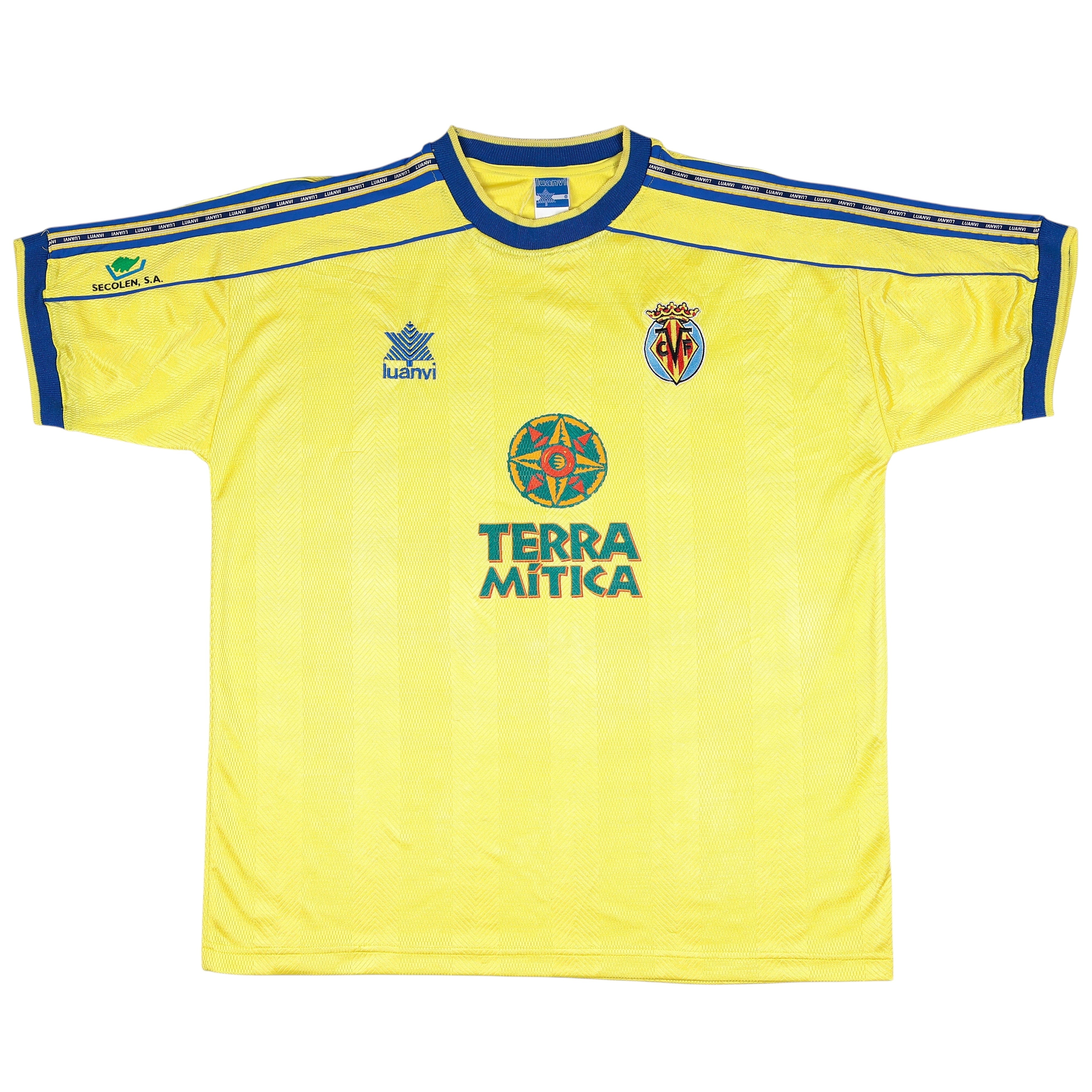 1998-99 Villarreal Home Jersey | Luanvi| Added Time Kits Vintage Soccer Jersey Shop