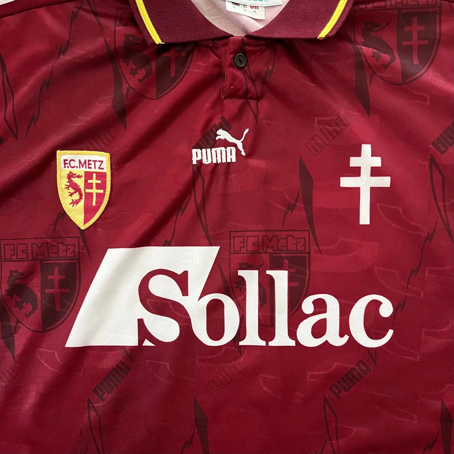 1996-97 FC Metz Home Jersey - (XL) | Puma| Added Time Kits Vintage Soccer Jersey Shop