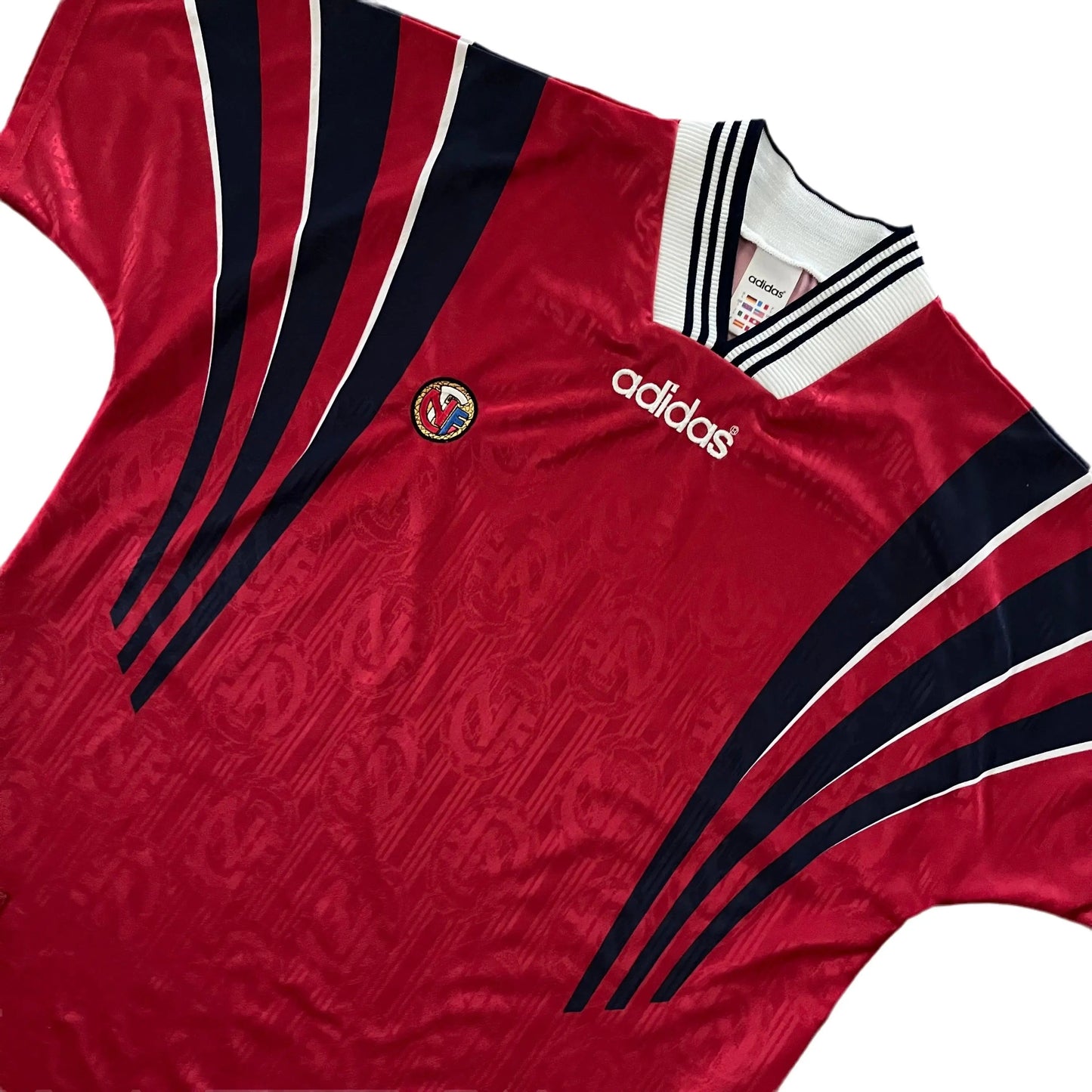 1996-97 Norway Home Jersey - (L) | Adidas| Added Time Kits Vintage Soccer Jersey Shop